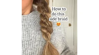 Easy 4 Strand Side Braid for Beginners!