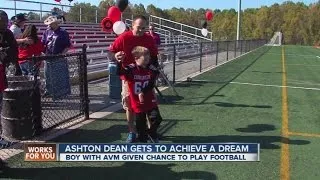 Maryland football team helps disabled boy achieve his dream.