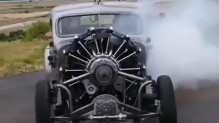 A car with Radial engine in real life
