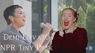 Vocal Coach reacts to DEMI LOVATO - NPR TINY DESK (home) CONCERT