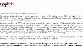 2015 Infiniti Q40 -  Child Restraint Systems (CRS)