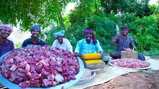 MUTTON DRY FRY | Varattu Kari | Chettinad Fried Mutton Recipe | Traditional Cooking in Village