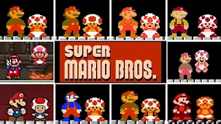 Evolution of Mario Rescuing Toad in Super Mario Bros. 1