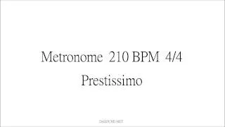 Metronome 210 BPM 4/4 Prestissimo