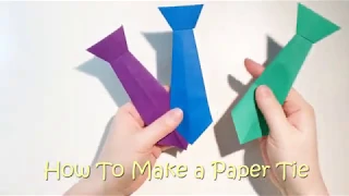 Art Project #005 : How To Make a Paper Tie (Father's Day Project)