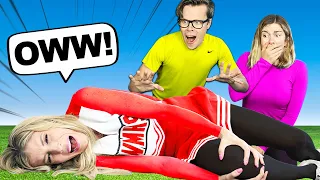 I GOT INJURED DOING ACROBAT DARE! (bad idea) | Rebecca Zamolo