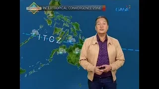 24 Oras: Thunderstorms na nakapaloob sa ITCZ, magpapaulan sa Palawan, Visayas at Mindanao