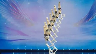 Ladder of chairs  #chinese circus