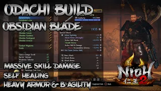 Nioh 2 - Odachi Build - Obsidian Blade