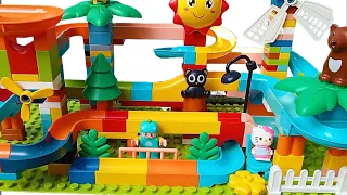 Satisfying building blocks marble run ☆ Build a marble track with lego duplo