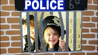 Margo and Nastya Pretend Play Police