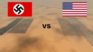 American WW2 Army VS German WW2 Army | Ultimate Epic Battle Simulator 2