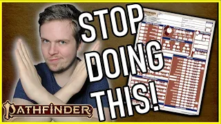 Top 5 PLAYER MISTAKES in Pathfinder 2e