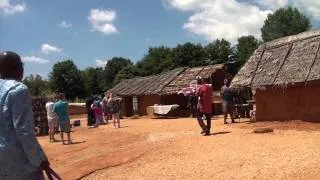 Preparing Akara balls at Igbo Farm, Frontier Culture Museum, Virginia