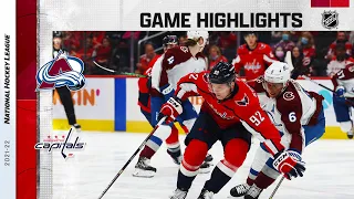 Avalanche @ Capitals 10/19/21 | NHL Highlights