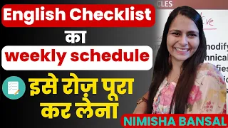 Daily Checklist of English for Bank Exams 🔥 | Complete Schedule | Bank | SSC Exam | Nimisha Bansal