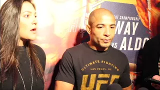 UFC 218 Open Workouts: Jose Aldo Media Scrum