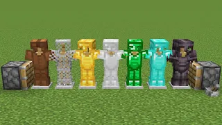 leather armor+chainmail armor+gold armor+iron armor+emerald armor+diamond armor+netherite armor = ?