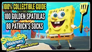 All Collectibles in SpongeBob Bikini Bottom Rehydrated (100 Golden Spatulas and 80 Patrick's Socks)