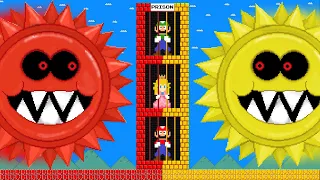 Mario, Luigi and Peach Prison Escape vs Mega Grrrol Gold x Red Calamity