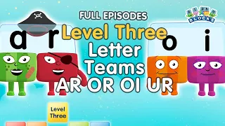 #BacktoSchool - Alphablocks Level Three | Letter Teams - AR OR OI UR OW | Learn How to Read