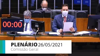 Plenário - Comissão Geral - Medicamentos formulados com a Cannabis Sativa - 26/05/2021