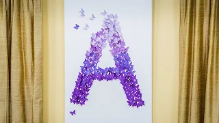 DIY Ombre Butterfly Letter - Home & Family