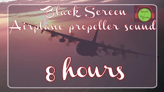 AIRPLANE PROPELLER SOUND EFFECT BLACK SCREEN | BROWN NOISE FOR SLEEPING #airplanesound  #8hours 🎧✈️😴