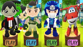 Tag with Speed Ryan vs Super Wings Jett Run vs CKN Toys Car Hero Combo GamePlay