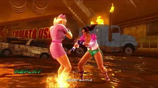 Tekken 6 Nina(Pink Nurse Barefoot) Vs Christie(Hard)