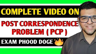 Post Correspondence Problem ( PCP ) 🔥🔥