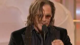 Mickey Rourke Wins Best Actor Motion Picture Drama - Golden Globes 2009