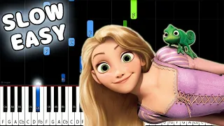 Disney - Tangled - I See The Light - SLOW EASY Piano Tutorial [animelovemen]