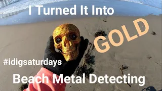 GOLD & SILVER Found Beach Metal Detecting (Equinox 800) #idigsaturdays