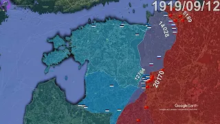 Estonian War of Independence using Google Earth