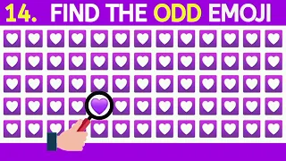 FIND THE ODD EMOJI OUT by Spotting The Difference! Odd One Out Puzzle