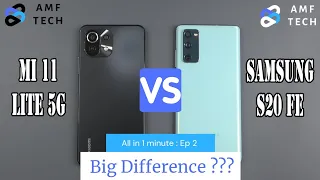 Xiaomi Mi 11 Lite VS Samsung Galaxy S20 Fe ( Speed Test ) ( All in 1 minute : ep2 )
