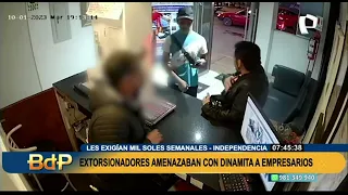 Capturan en flagrancia a extorsionadores cuando pedían cupo de S/1000 a hoteleras