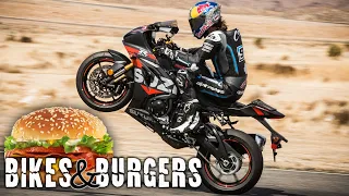 Bikes and Burgers with MotoAmerica / CBR600RR / Ducati V4R / SuperHooligan FTR /  GSXR1000R @motogeo