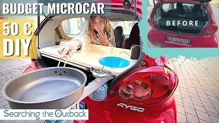 microcar conversion DIY for car camping | TOYOTA AYGO camper car