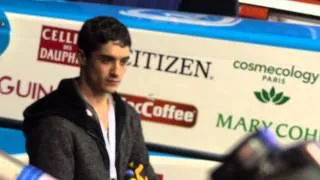 Javier FERNANDEZ смотрит FS Sonia LAFUENTE ЧЕ-2013 ч2