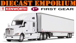 1:64 Scale DCP by First Gear Kenworth T680 with 76" High-Roof Sleeper & 53' Utility Trailer w/Skirts