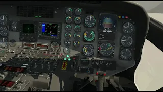 X-Plane. Sikorsky S-76C. Cold & dark start. Take off. EHAM RWY 09.