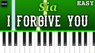 Sia - I Forgive You (Piano Tutorial)