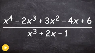 How to divide a trinomial into a polynomial using long division