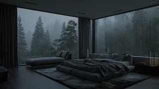 Gentle Rain Sounds for a Peaceful Sleep All Night | Relax and Sleep Deeply in the Foggy Forest