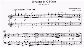 Trinity TCL Piano 2021-2023 Grade 3 No.12 Gedike Sonatina Op.36 No.20 Sheet Music