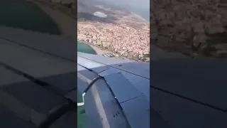 Footage from on board the Gibraltar Plane swaying dramatically in the high winds | CONTENTbible