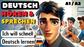 Learn basic German with a story! | + vocabulary training | A1 / A2
