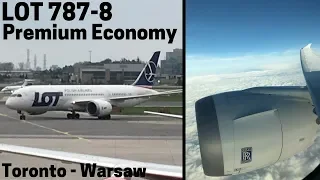 LOT Polish Airlines Boeing 787-8 Full Flight | Premium Economy | Toronto to Warsaw